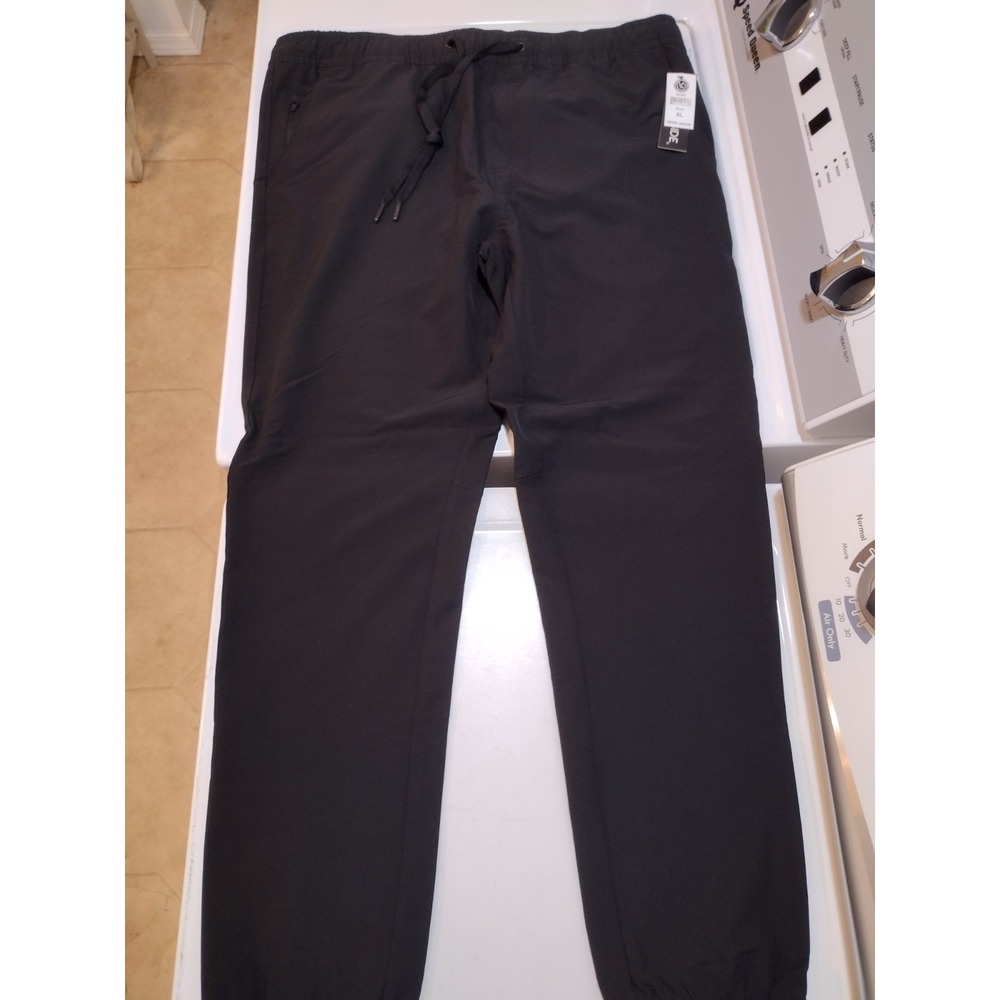 Women's Black XL jogger Zipper Pocket Pants With Drawstrings